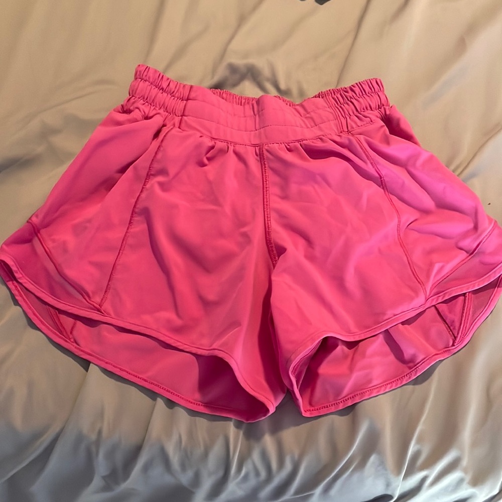Sonic pink lululemon shorts